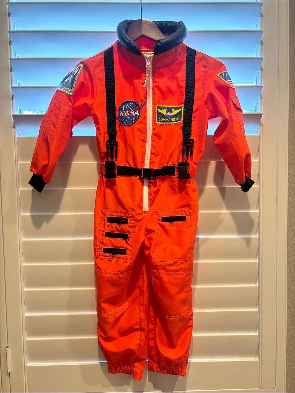 NASA Kids Orange Astronaut Costume Size 4-6